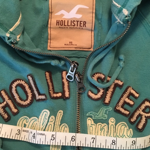 XS teal Hollister Cali Hoodie like New - Picture 2 of 8